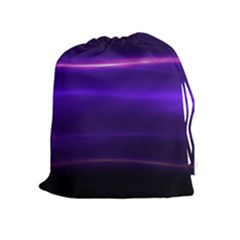Electric Neon Indigo Black Ombre  Drawstring Pouch (xl) by SpinnyChairDesigns