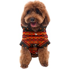 Boho Orange Tribal Pattern Dog Coat by SpinnyChairDesigns