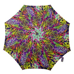 Colorful Jungle Pattern Hook Handle Umbrellas (large) by SpinnyChairDesigns