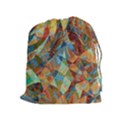 Boho Colorful Mosaic Drawstring Pouch (XL) View1