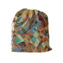 Boho Colorful Mosaic Drawstring Pouch (XL) View2