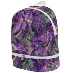 Boho Violet Mosaic Zip Bottom Backpack by SpinnyChairDesigns