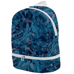 Boho Cerulean Blue Mosaic Zip Bottom Backpack by SpinnyChairDesigns