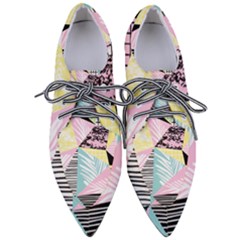 Mosaic Print Pointed Oxford Shoes by designsbymallika