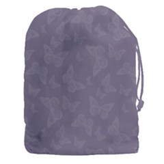 Grape Compote Butterfly Print Drawstring Pouch (3xl) by SpinnyChairDesigns