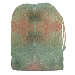 Peach Green Texture Drawstring Pouch (3xl) by SpinnyChairDesigns