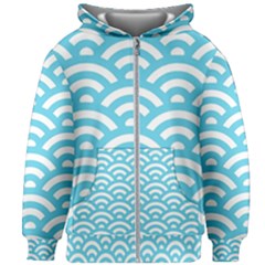 Waves Kids  Zipper Hoodie Without Drawstring by Sobalvarro