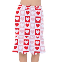 Hearts  Short Mermaid Skirt by Sobalvarro