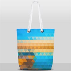 Mosaic  Full Print Rope Handle Tote (small) by Sobalvarro