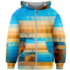 Mosaic  Kids  Zipper Hoodie Without Drawstring by Sobalvarro