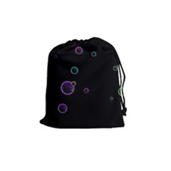 Bubble In Dark Drawstring Pouch (medium) by Sabelacarlos
