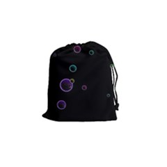 Bubble In Dark Drawstring Pouch (small) by Sabelacarlos