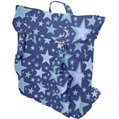 Stars Blue Buckle Up Backpack by MooMoosMumma