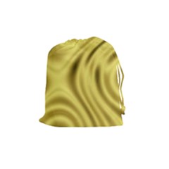 Golden Wave  Drawstring Pouch (medium) by Sabelacarlos