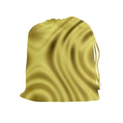 Golden Wave  Drawstring Pouch (xl) by Sabelacarlos