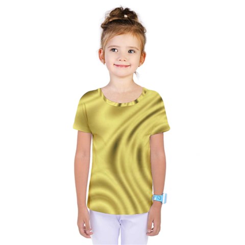 Golden Wave  Kids  One Piece Tee by Sabelacarlos