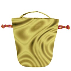 Golden Wave Drawstring Bucket Bag by Sabelacarlos