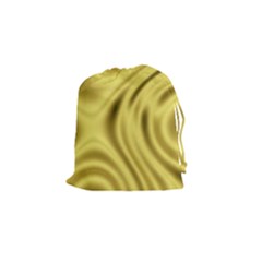 Golden Wave Drawstring Pouch (small) by Sabelacarlos