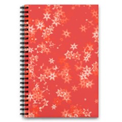 Red And White Flowers 5 5  X 8 5  Notebook by SpinnyChairDesigns