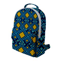 Geometric Abstract Diamond Flap Pocket Backpack (large) by tmsartbazaar