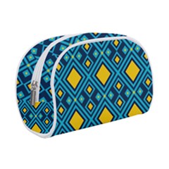 Geometric Abstract Diamond Makeup Case (small) by tmsartbazaar