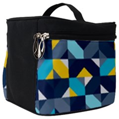 Geometric Hypnotic Shapes Make Up Travel Bag (big) by tmsartbazaar