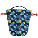 Geometric Hypnotic Shapes Drawstring Bucket Bag View1