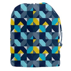 Geometric Hypnotic Shapes Drawstring Pouch (3xl) by tmsartbazaar