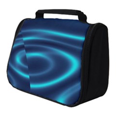 Blue Wavy Full Print Travel Pouch (small) by Sabelacarlos