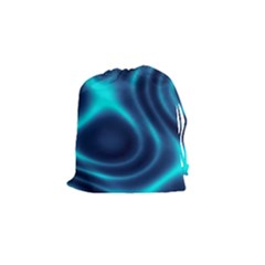 Blue Wave 2 Drawstring Pouch (small) by Sabelacarlos