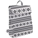 Black And White Aztec Flap Top Backpack View2