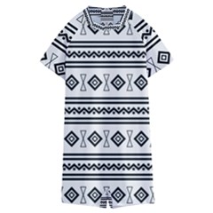 Black And White Aztec Kids  Boyleg Half Suit Swimwear by tmsartbazaar