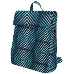 Blue Motif Design Flap Top Backpack by tmsartbazaar