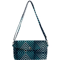 Blue Motif Design Removable Strap Clutch Bag by tmsartbazaar