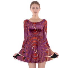 Chakra Flower Long Sleeve Skater Dress by Sparkle
