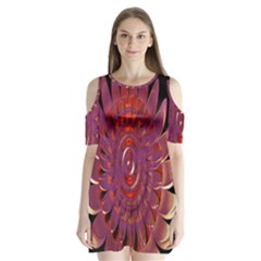 Chakra Flower Shoulder Cutout Velvet One Piece by Sparkle