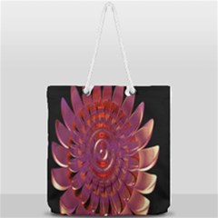 Chakra Flower Full Print Rope Handle Tote (large) by Sparkle