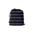 Dark Ornate Nouveau Striped Print Drawstring Pouch (Small) View2