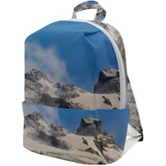 Snowy Andes Mountains, Patagonia - Argentina Zip Up Backpack by dflcprintsclothing