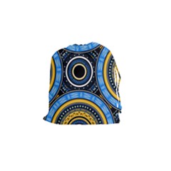 Tribal Zentangle Art Drawstring Pouch (small) by tmsartbazaar