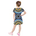 Tribal Zentangle Art Kids  Short Sleeve Velvet Dress View2