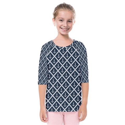 Anchors  Kids  Quarter Sleeve Raglan Tee by Sobalvarro