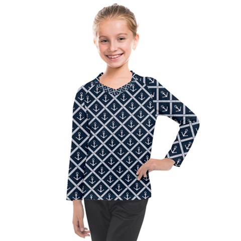 Anchors  Kids  Long Mesh Tee by Sobalvarro