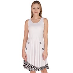 Letter C  Knee Length Skater Dress With Pockets by Sabelacarlos