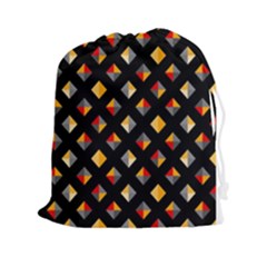 Geometric Diamond Tile Drawstring Pouch (2xl) by tmsartbazaar