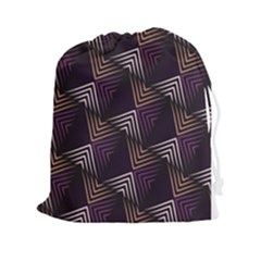 Zigzag Motif Design Drawstring Pouch (2xl) by tmsartbazaar