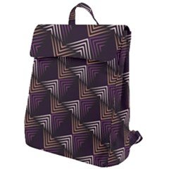 Zigzag Motif Design Flap Top Backpack by tmsartbazaar