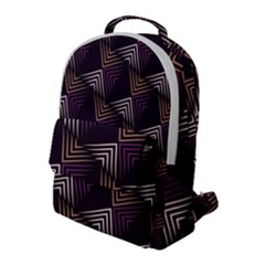 Zigzag Motif Design Flap Pocket Backpack (large) by tmsartbazaar
