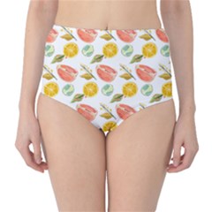 Citrus Gouache Pattern Classic High-waist Bikini Bottoms by EvgeniaEsenina