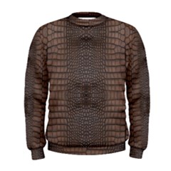 Brown Alligator Leather Skin Men s Sweatshirt by LoolyElzayat